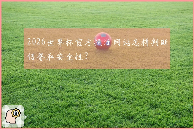 2026世界杯官方投注网站怎样判断信誉和安全性？